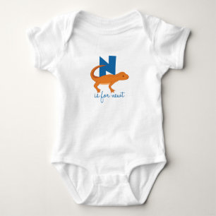 N Is For Newt Baby Bodysuit