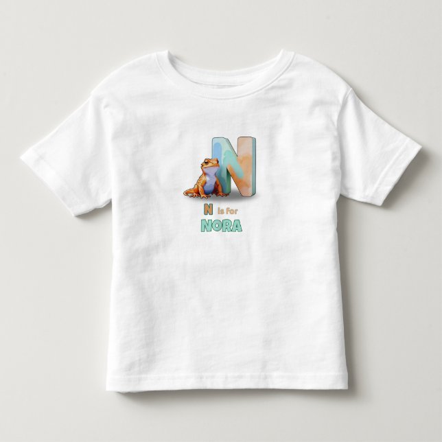 N is for Nora - Personalised Toddler Tee (Front)