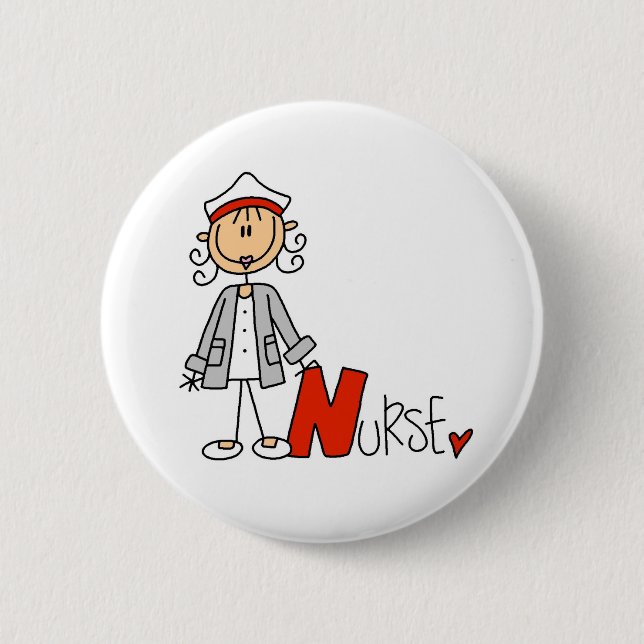 N is for Nurse 6 Cm Round Badge (Front)