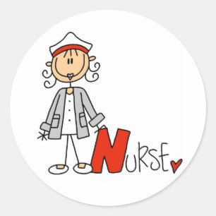N is for Nurse Classic Round Sticker