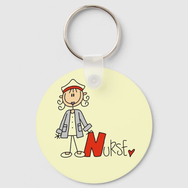 N is for Nurse Key Ring (Front)