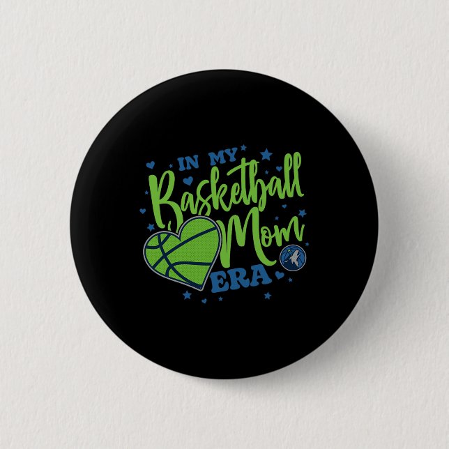 N Minnesota Timberwolves Mother's Day Sketll Mom E 6 Cm Round Badge (Front)