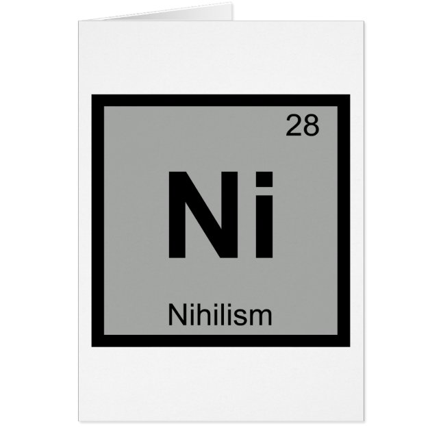 N - Nihilism Philosophy Chemistry Periodic Table (Front)