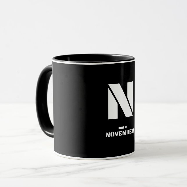 N(November) NATO Phonetic Alphabet & Morse  Mug (Front Left)