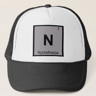 N - Nyckelharpa Music Chemistry Periodic Table Trucker Hat