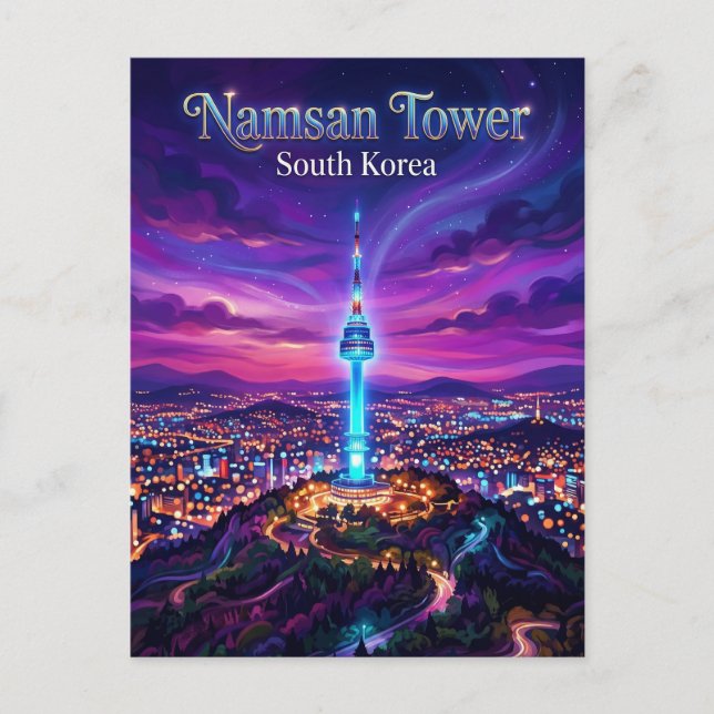 N Seoul Tower South Korea Postcard (Front)