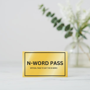N-Word Pass Enclosure Card