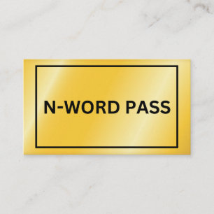 N-Word Pass Enclosure Card