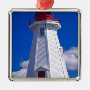 NA, Canada, New Brunswick, Campobello Island. 3 Metal Tree Decoration