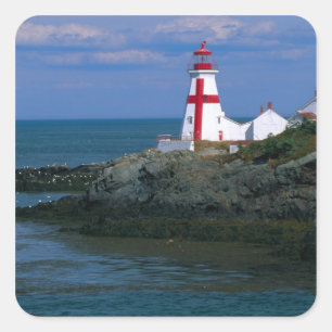 NA, Canada, New Brunswick, Campobello Island. 4 Square Sticker