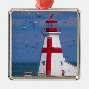 NA, Canada, New Brunswick, Campobello Island. 8 Metal Tree Decoration
