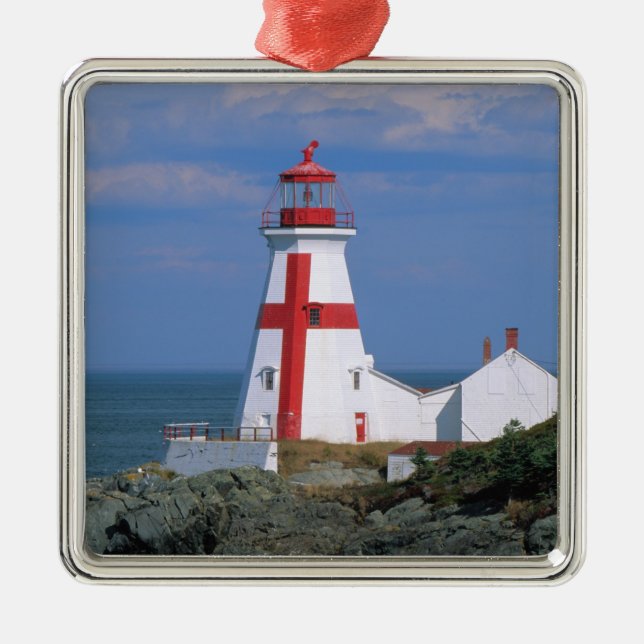 NA, Canada, New Brunswick, Campobello Island. Metal Tree Decoration (Front)