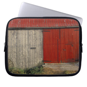NA, Canada, New Brunswick, Shepody. Red barn Laptop Sleeve