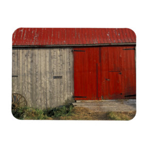 NA, Canada, New Brunswick, Shepody. Red barn Magnet