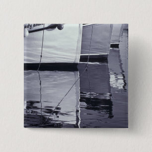 NA, Canada, Nova Scotia, Digby. Fishing boats; 15 Cm Square Badge