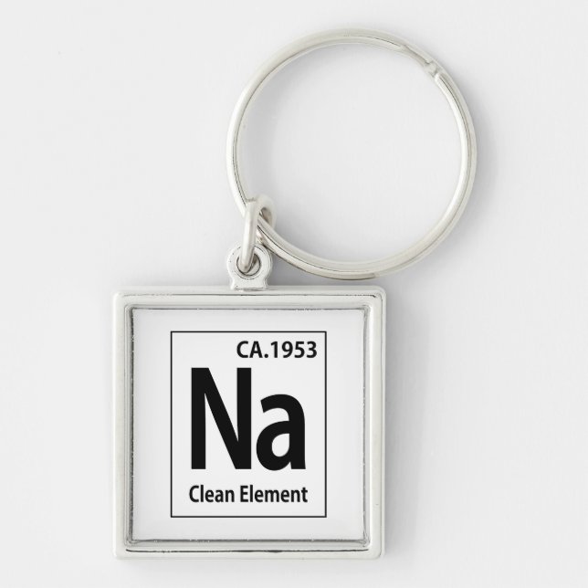 NA Clean Element Periodic Table Key Ring (Front)
