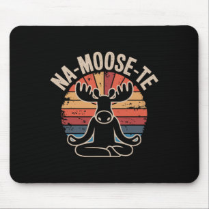 Na-moose-te Yoga Funny Moose Mouse Pad
