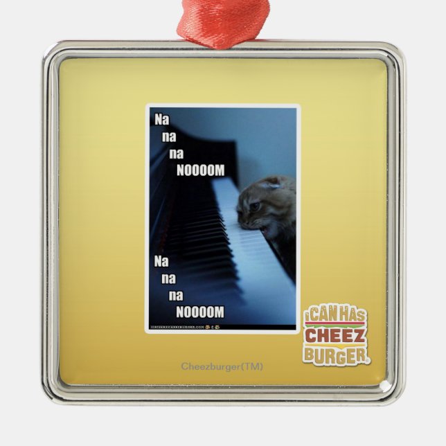 Na na na nooom metal tree decoration (Front)