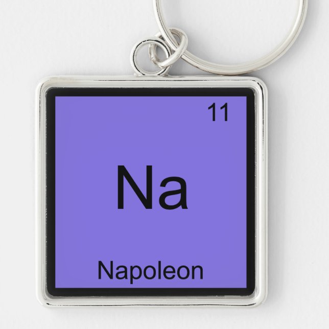 Na - Napoleon Funny Chemistry Element Symbol Tee Key Ring (Front)