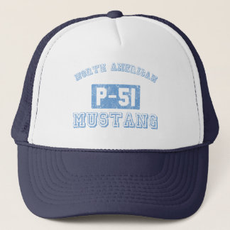 NA p-51 Mustang - BLUE Trucker Hat