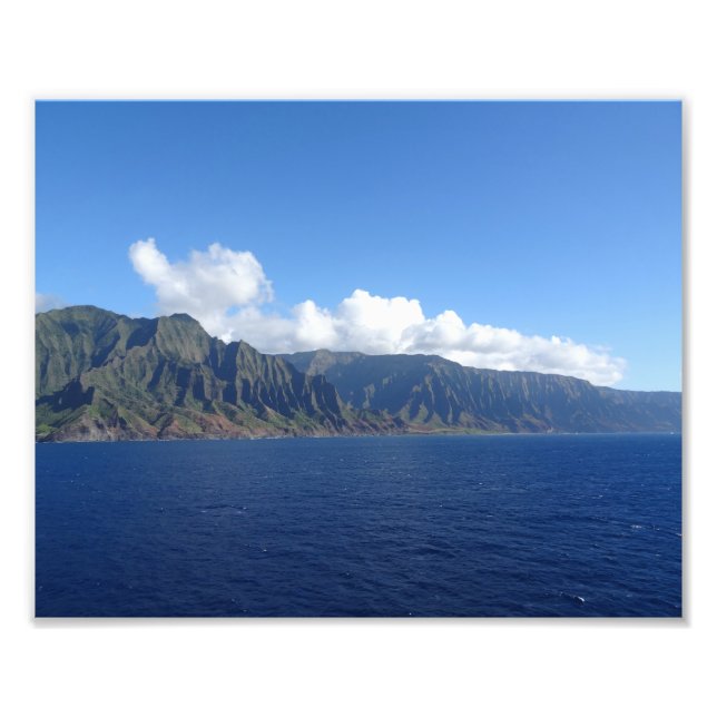 Na Pali Coast Kauai Hawaii Pacific Ocean Photo Print (Front)