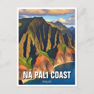 Nā Pali Coast Kauai Hawaii Travel Postcard