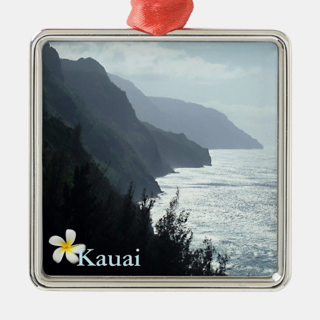 Na Pali Coast Metal Tree Decoration (Front)