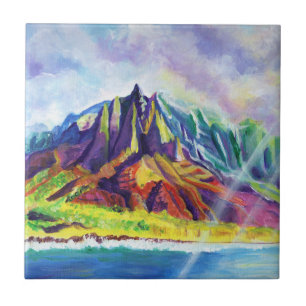 Na Pali Coast of Kauai Hawaii Tile