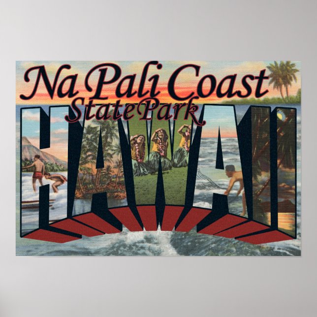 Na Pali Coast State Park, Hawaii Poster (Front)