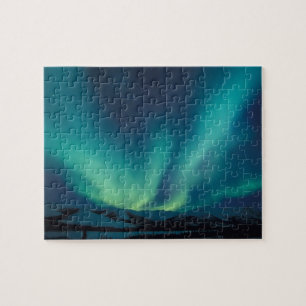 NA, USA, Alaska, Brooks Range, Curtains of green Jigsaw Puzzle