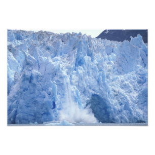 NA, USA, Alaska. Glacier crumbling into water Photo Print