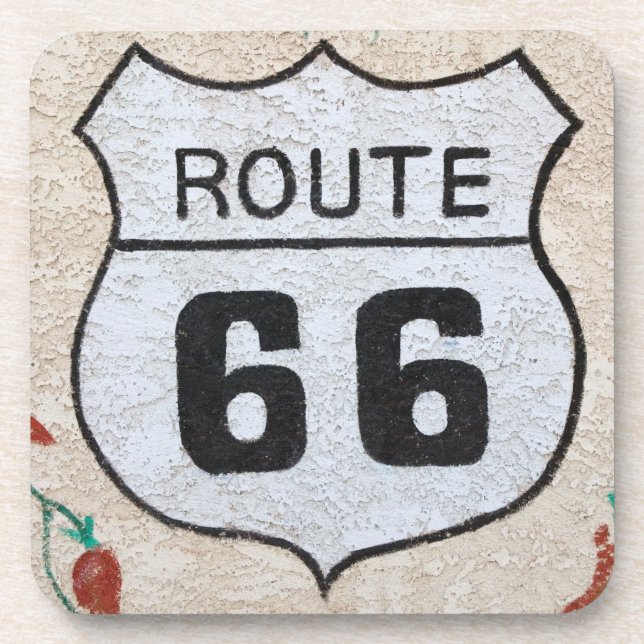 NA, USA, Arizona, Holbrook Route 66 street sign Coaster (Front)