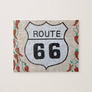 NA, USA, Arizona, Holbrook Route 66 street sign Jigsaw Puzzle