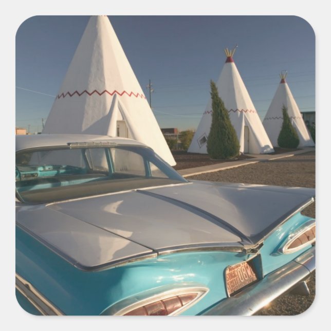NA, USA, Arizona, Holbrook Route 66, Wigwam 2 Square Sticker (Front)