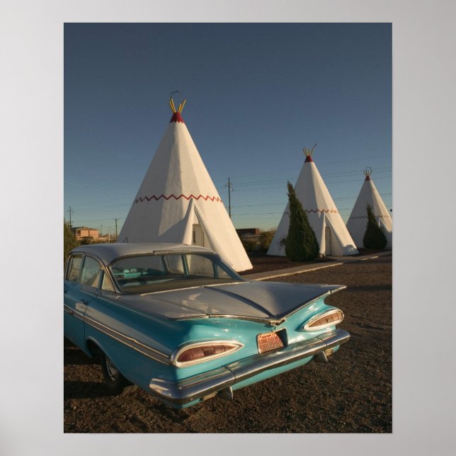 NA, USA, Arizona, Holbrook Route 66, Wigwam Poster (Front)
