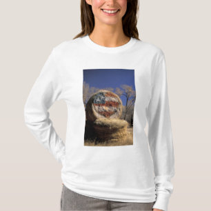 NA, USA, Colorado, Gunnison. Patriotic hay roll T-Shirt