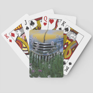 NA, USA, eastern Washington, Old truck with Playing Cards