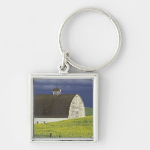 NA, USA, Idaho, south of Genesse, Canola field Key Ring