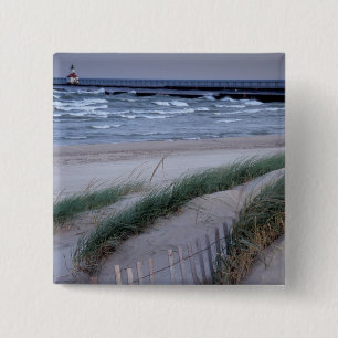 NA, USA, Michigan, Berrien County, St. Joseph, 15 Cm Square Badge