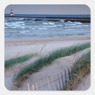 NA, USA, Michigan, Berrien County, St. Joseph, Square Sticker