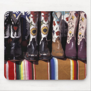 NA, USA, New Mexico, Santa Fe. Cowboy boots Mouse Pad