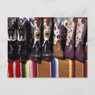 NA, USA, New Mexico, Santa Fe. Cowboy boots Postcard