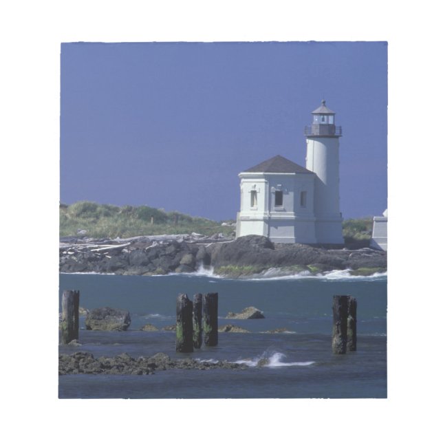 NA, USA, Oregon, Bandon, Coquille Lighthouse Notepad (Front)