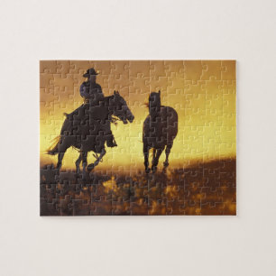 NA, USA, Oregon, Seneca, Ponderosa Ranch, Cowboy 3 Jigsaw Puzzle