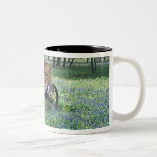 NA, USA, Texas, east of Devine, Old wagon in Two-Tone Coffee Mug