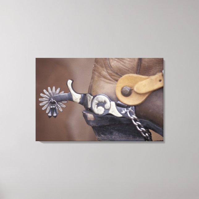 NA, USA, Texas, Lubbock Cowboy boot and spur Canvas Print (Front)
