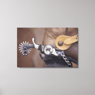 NA, USA, Texas, Lubbock Cowboy boot and spur Canvas Print