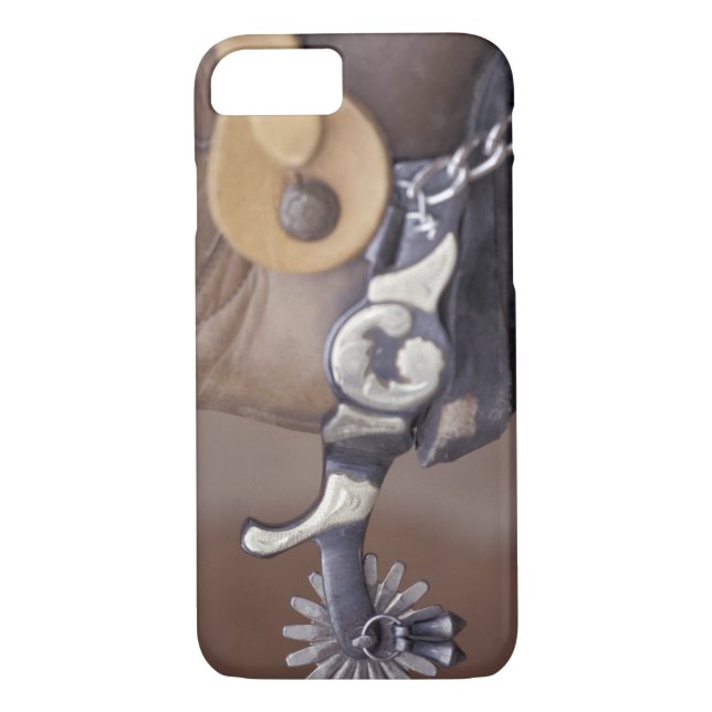 NA, USA, Texas, Lubbock Cowboy boot and spur Case-Mate iPhone Case (Back)
