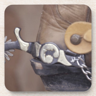 NA, USA, Texas, Lubbock Cowboy boot and spur Coaster