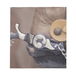 NA, USA, Texas, Lubbock Cowboy boot and spur Notepad